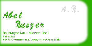 abel nuszer business card